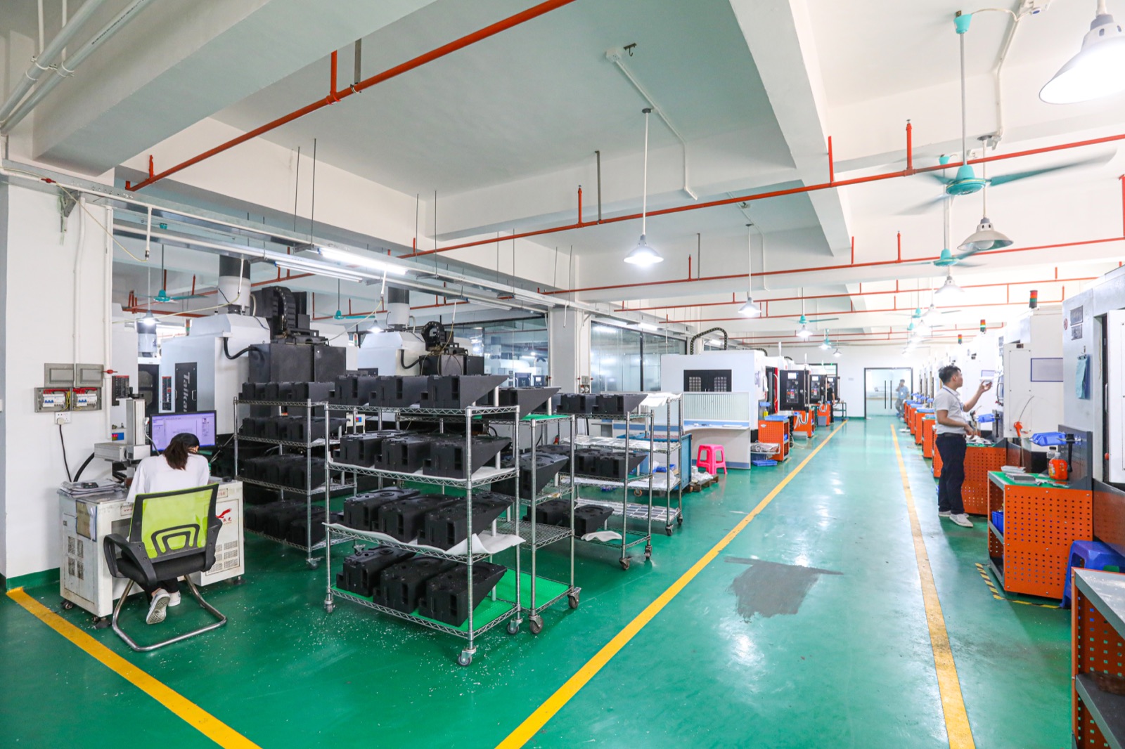 CNC machining production floor at the Mockup Dongguan site