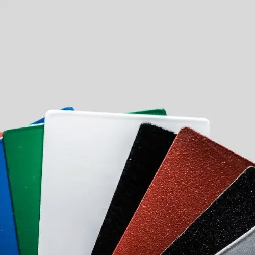 Metal parts receiving a controlled powder-coated surface finish